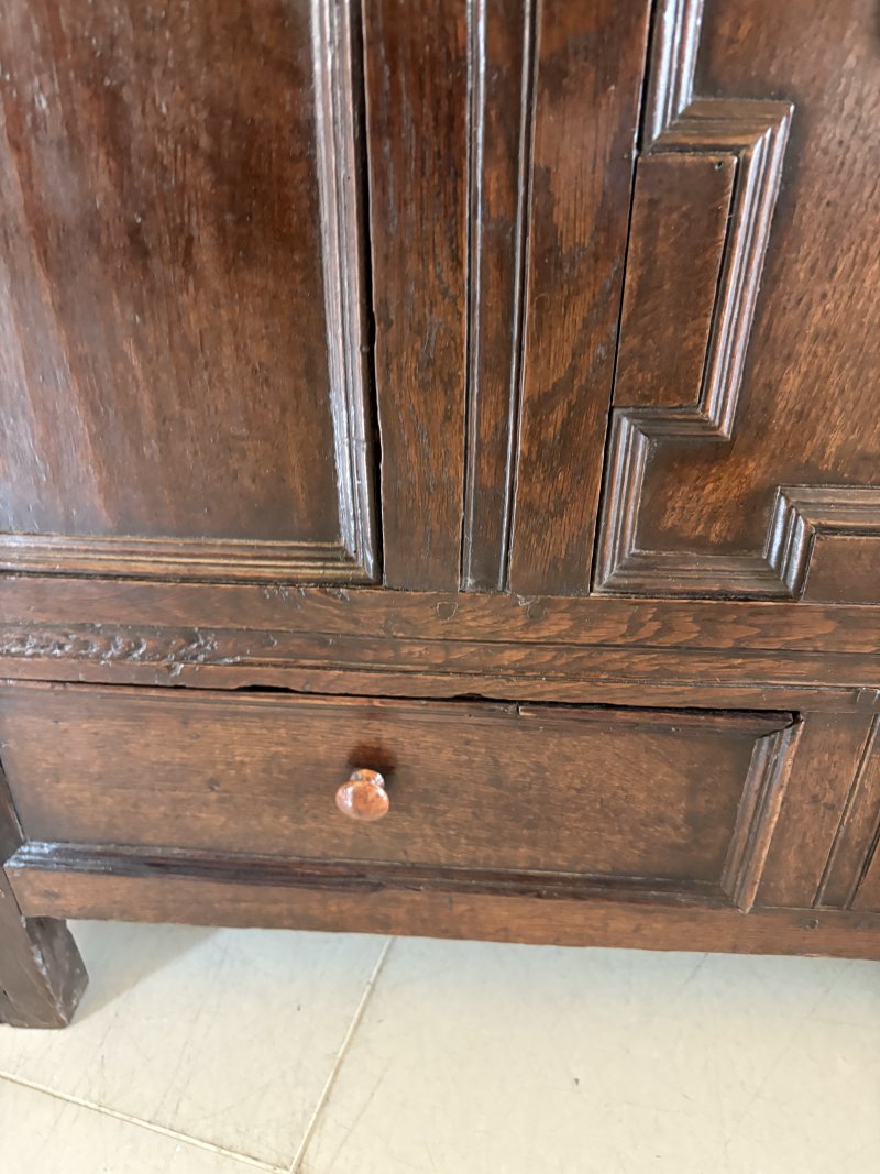 Antique 17th Century Quality Oak Mule Chest - Image 21